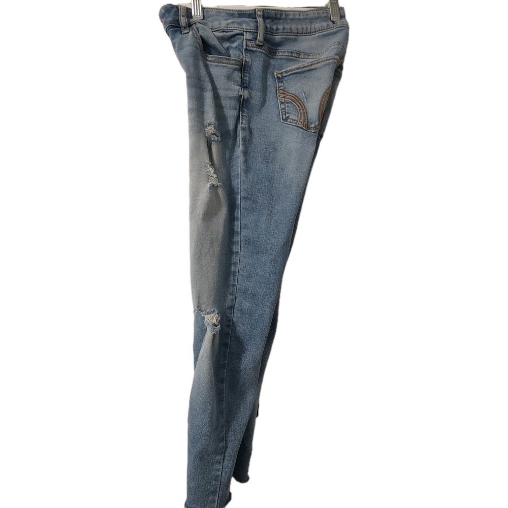 Hollister Jeans Women's Size 5 S Blue Denim  Skinny  Distressed Stretch  W27 L25 - Picture 4 of 15